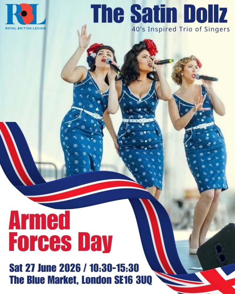 The Satin Dollz to perform at the Armed Forces Day 2026 in Bermondsey